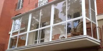 Французские окна, теплый профиль, марка REHAU (Германия), стеклопакет 24 мм.