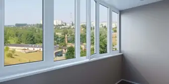 Утепление. Внутренняя отделака. Установка пятикамерного теплого профиля, марка REHAU, стеклопакет 40 мм.